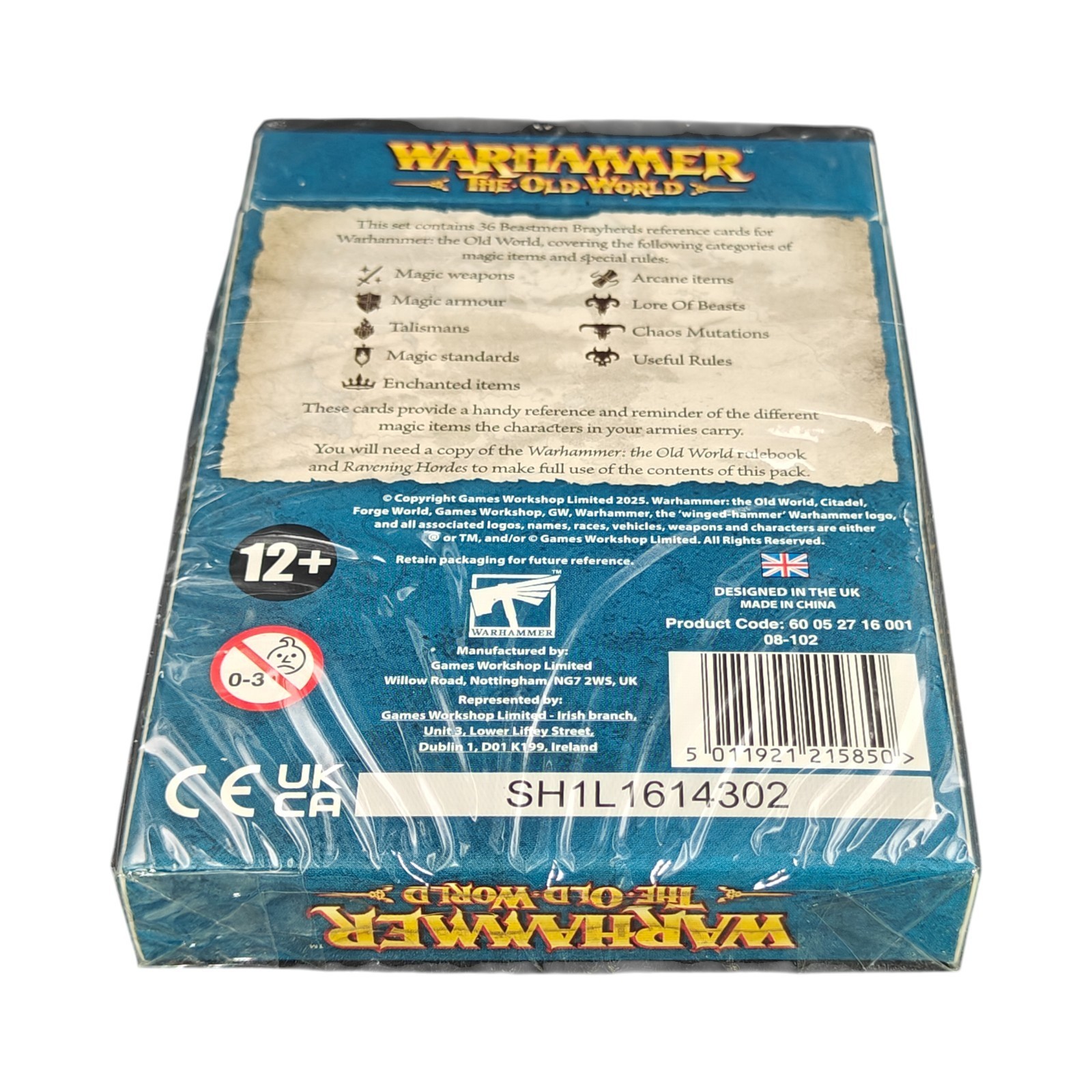 Beastmen Brayherds Reference Card Pack Sealed Warhammer Old World