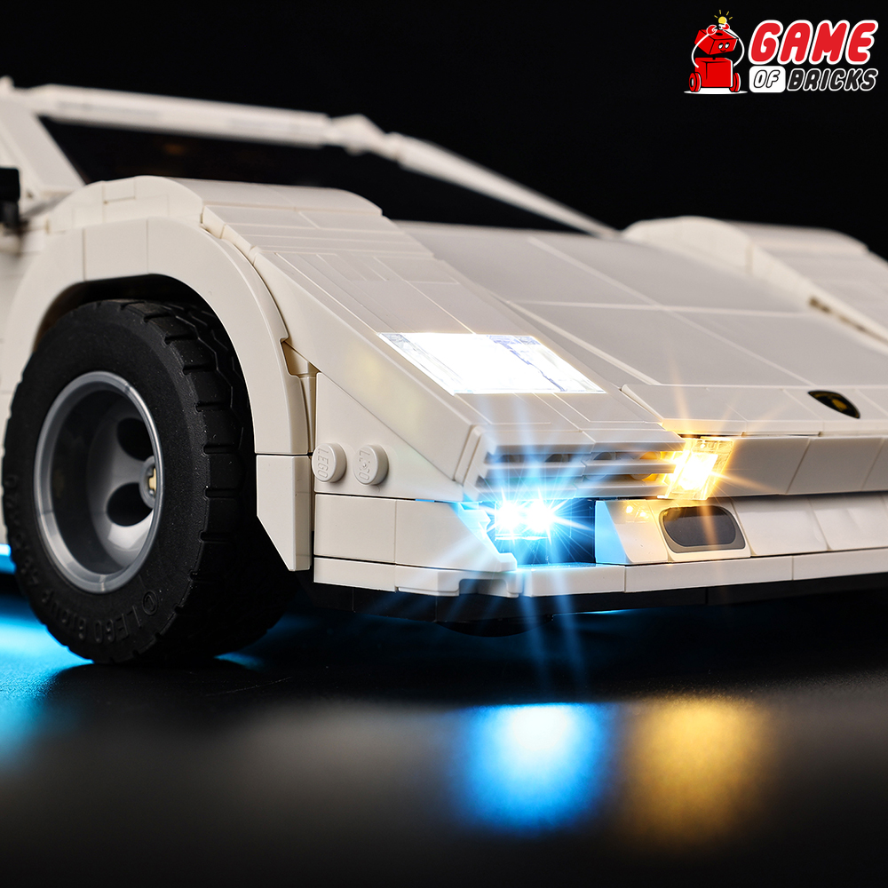 LED Light Kit for LEGO® Lamborghini Countach 5000 Quattrovalvole 10337 (Remote)