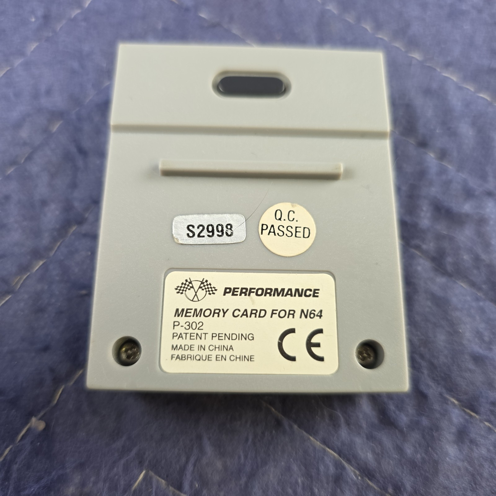 PERFORMANCE MEMORY CARD for NINTENDO 64, N64, P-302