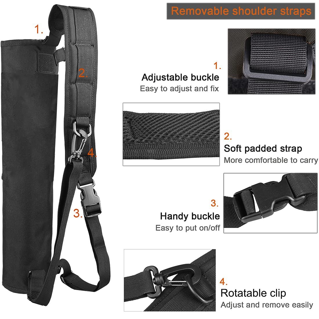 Archery Lightweight Back Arrow Quiver Dual Use Foldable Compact Hip Arrows Ba...