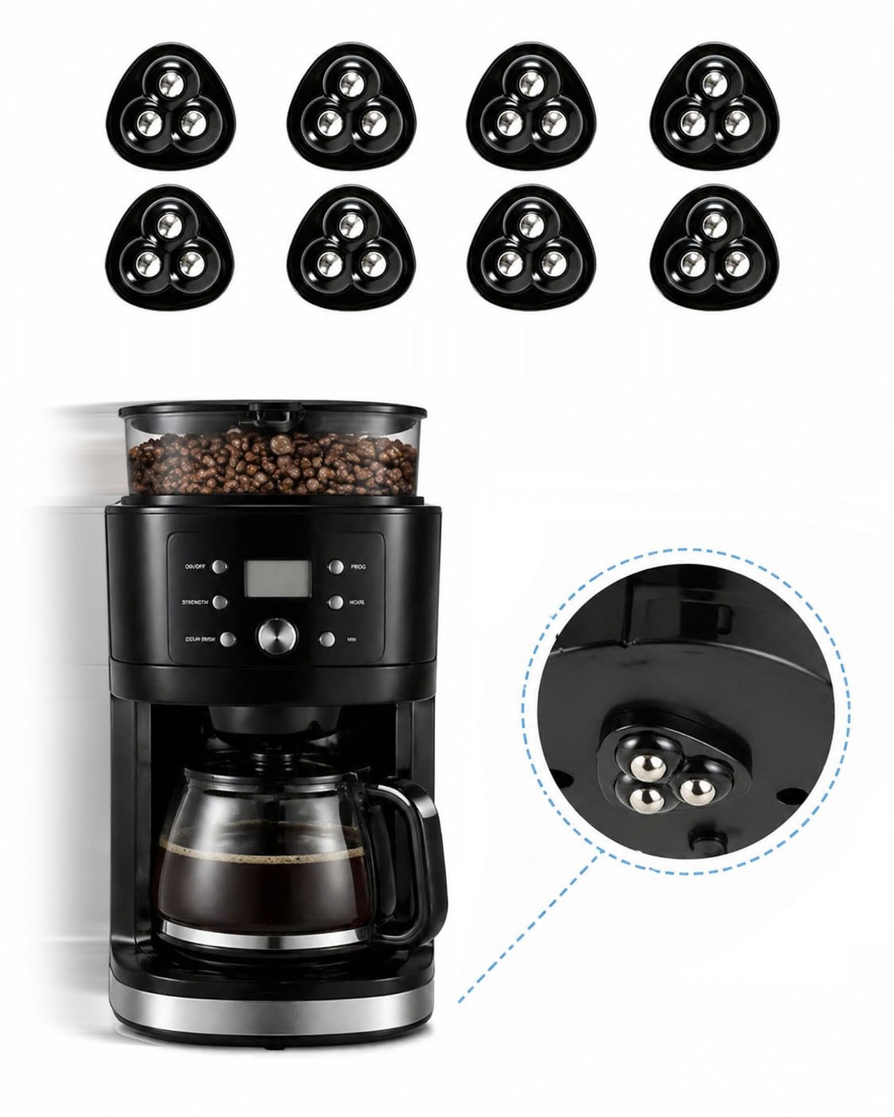 8PCS Appliance Casters, Appliance Rollers, Furniture Sliders - for Kitchen, C...