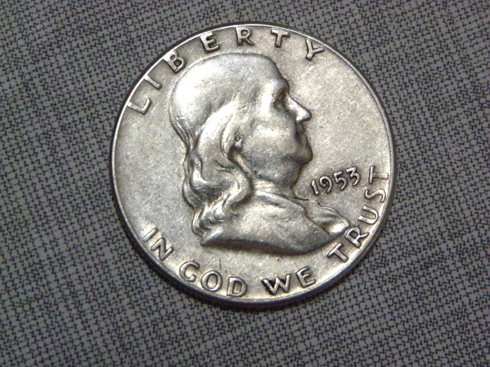 1953 P Franklin Silver Half Dollar