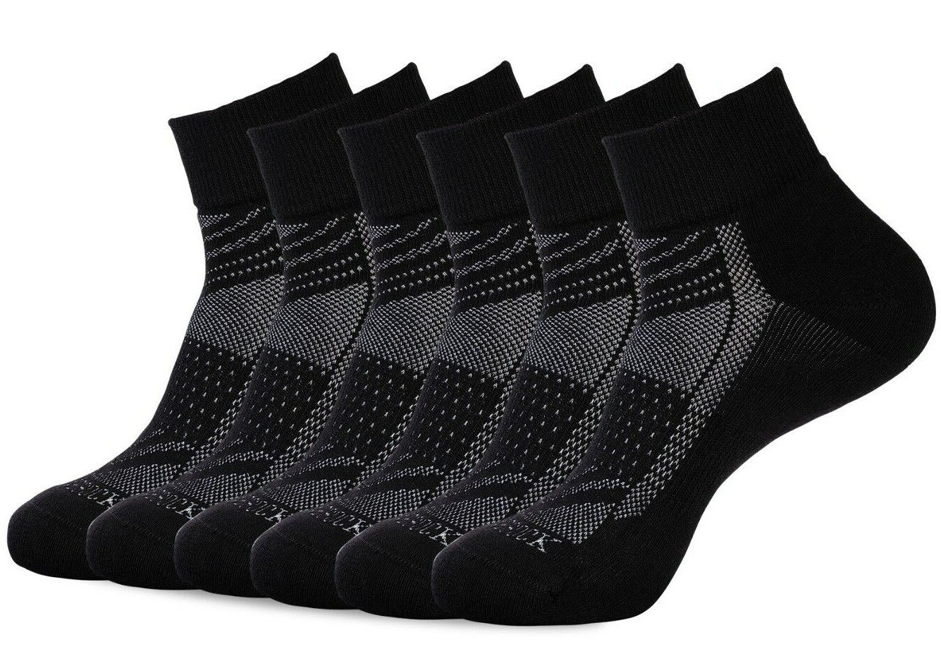 6 PAIRS COTTON ANKLE QUARTER CREW SOCKS SOFT CUSHION CASUAL LOW CUT
