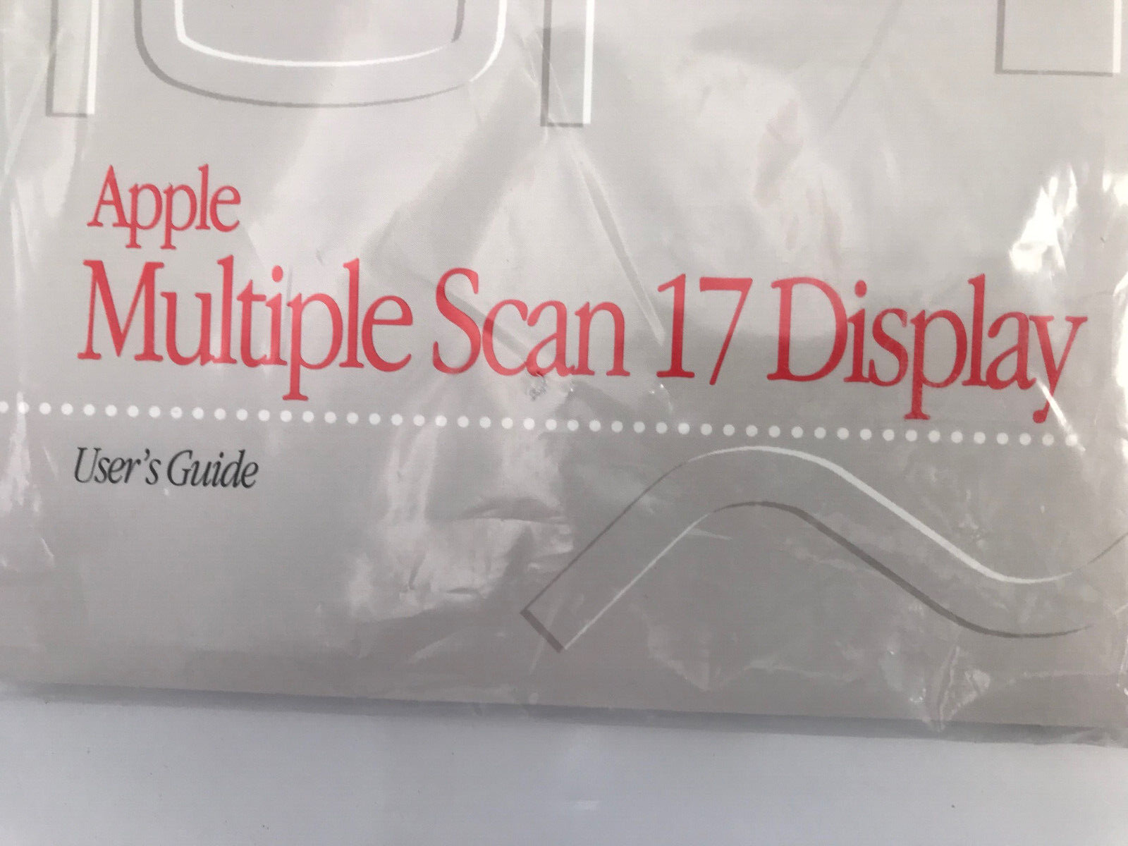 APPLE MULTIPLE SCAN 17 DISPLAY USER'S GUIDE WITH DISKETTE & CABLE NEW 030-5135-A
