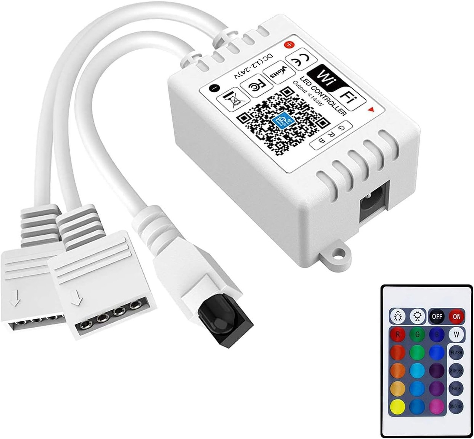 iNextStation Smart RGB WiFi LED Controller 4-Pin Output Compatible with Alexa...