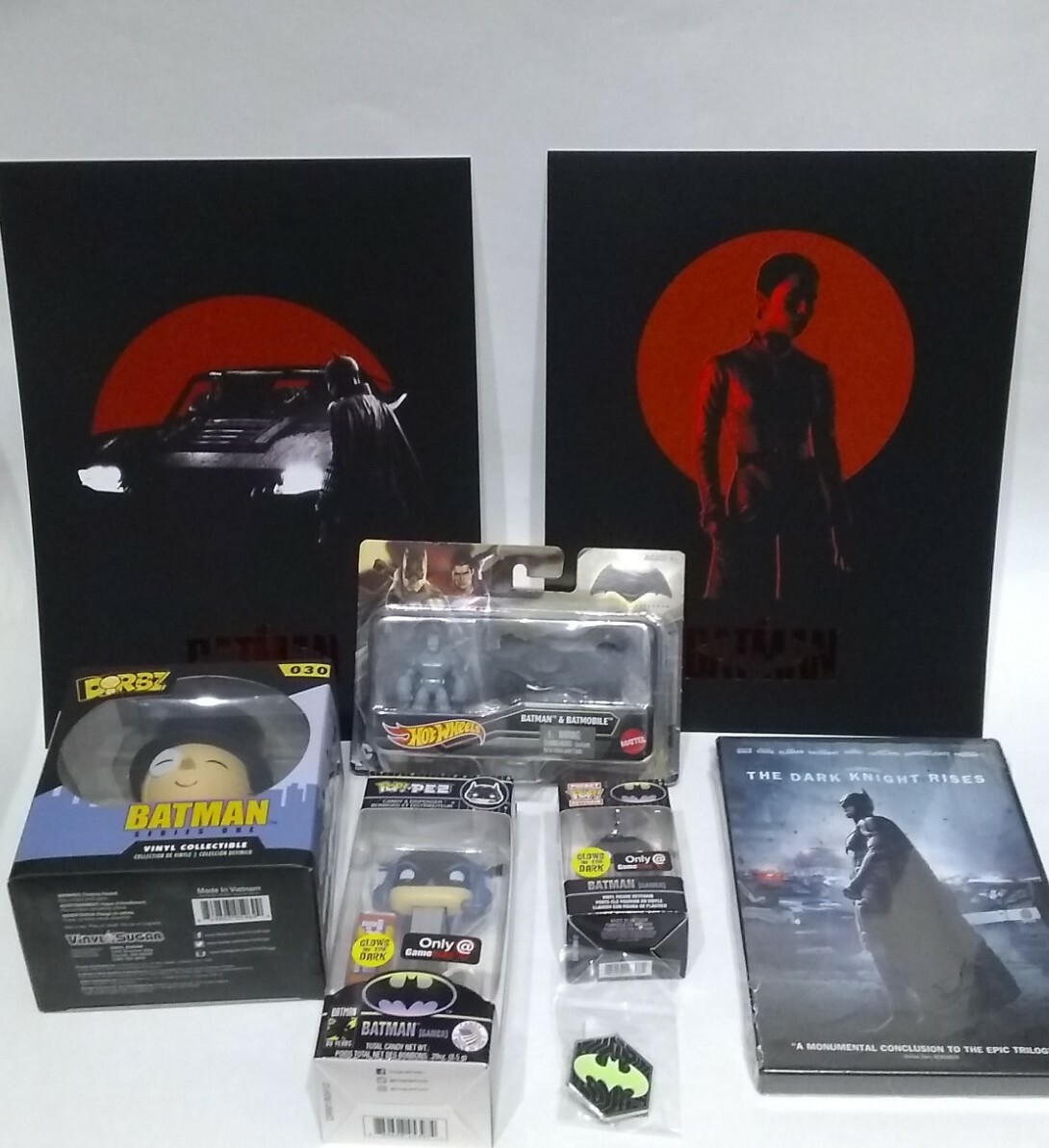 Batman Funko POP Pocket Pez Hot Wheels DVD Dorbz Penguin Art Print Pin DC DK Lot