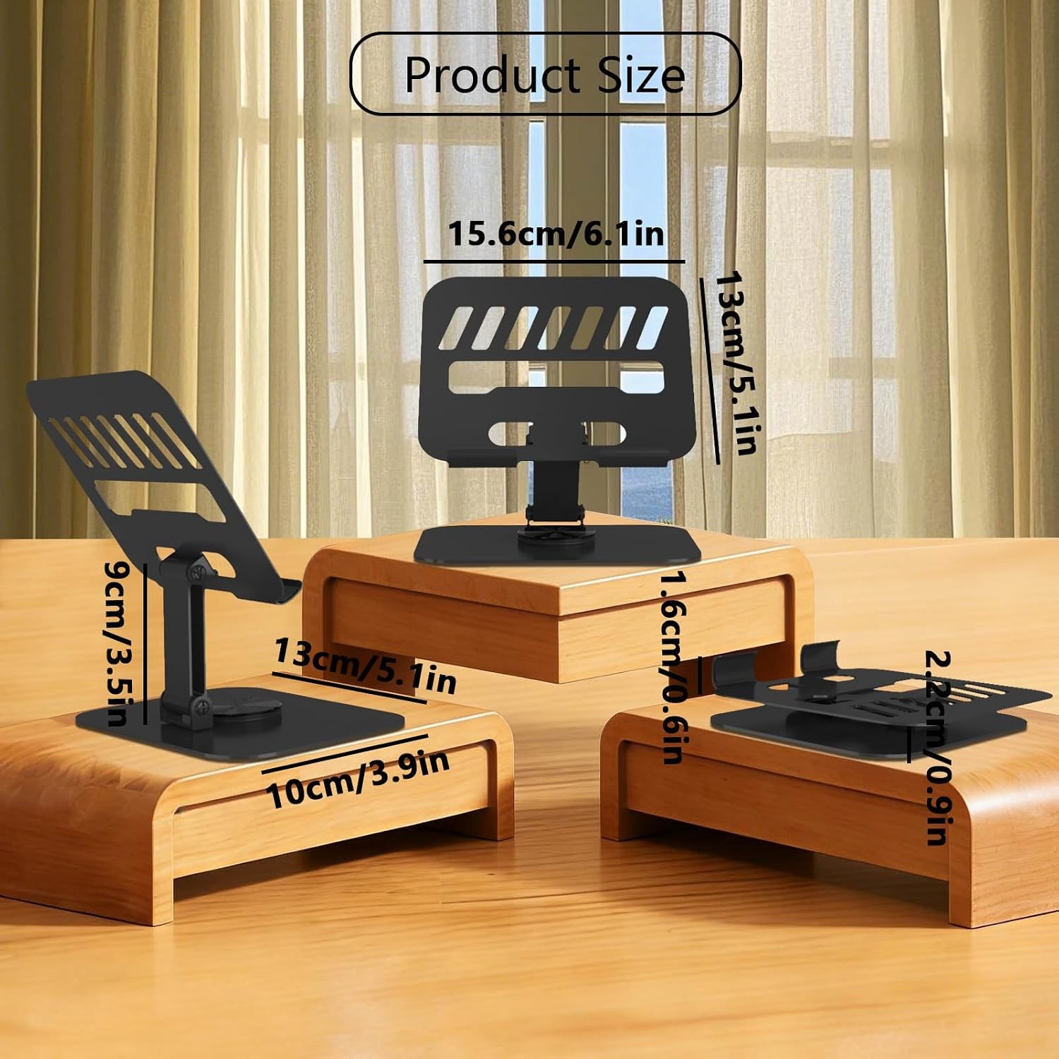 Metal Tablet Stand, Adjustable 360° Rotation Tablet Holder For 4-16" Tablet