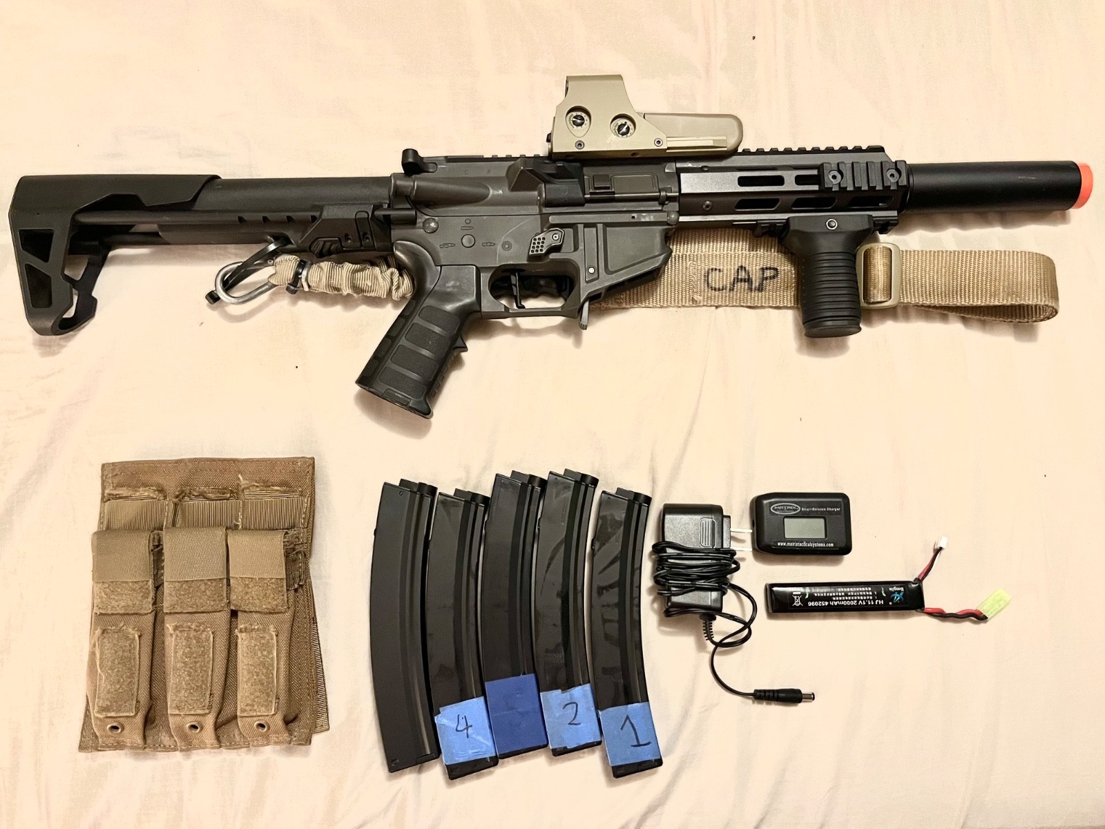King Arms PDW 9mm Suppressed SBR AEG/ GBB G17 Gen 4 Pistol (CO2) ( BUNDLE)