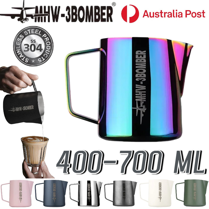 MHW-3BOMBER Milk Jug Frother Coffee Latte Container Pitcher Mug Cup Art 600ML