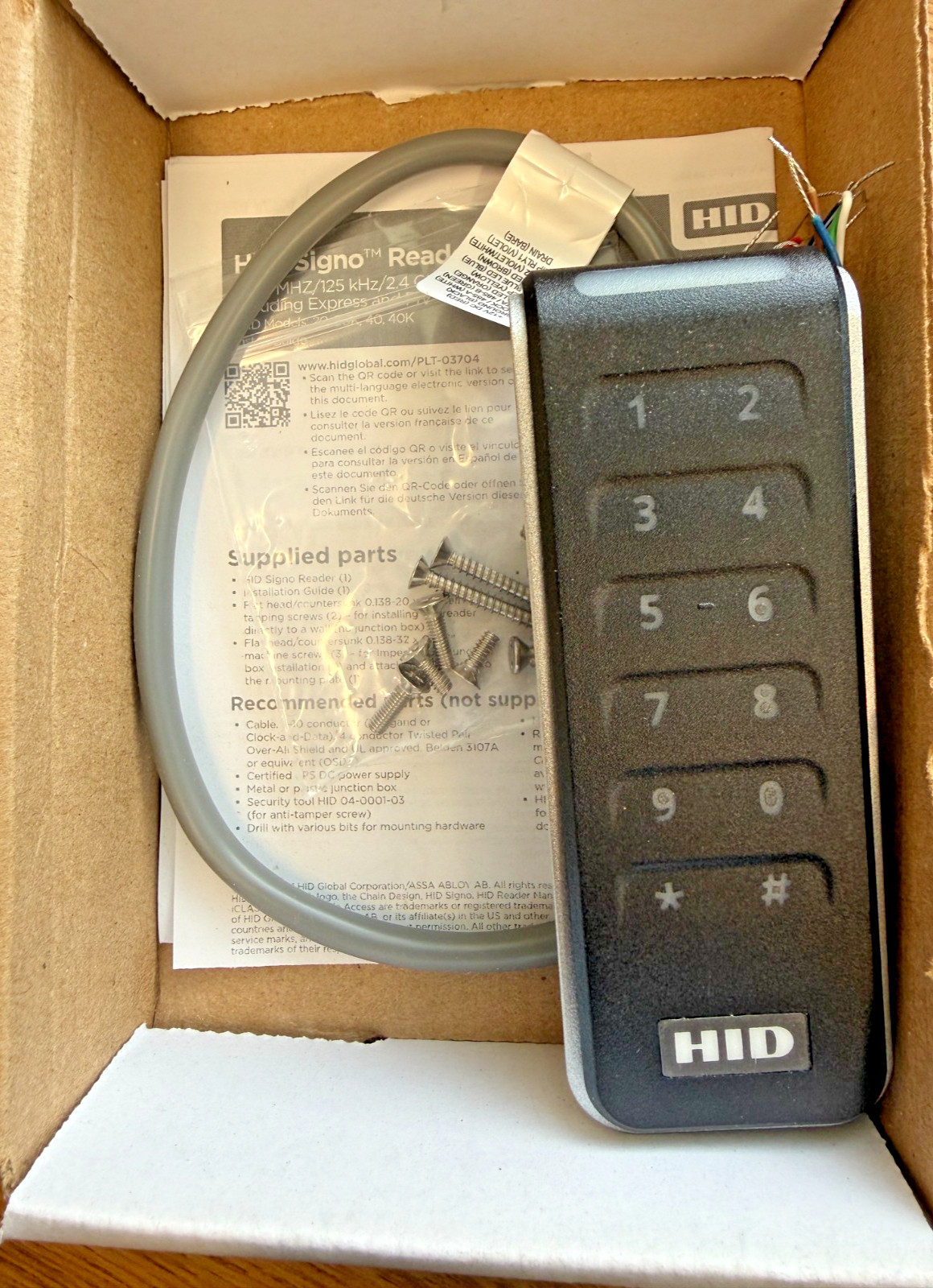 HID 20KNKS-02-000000 - Signo Mullion Keypad Reader