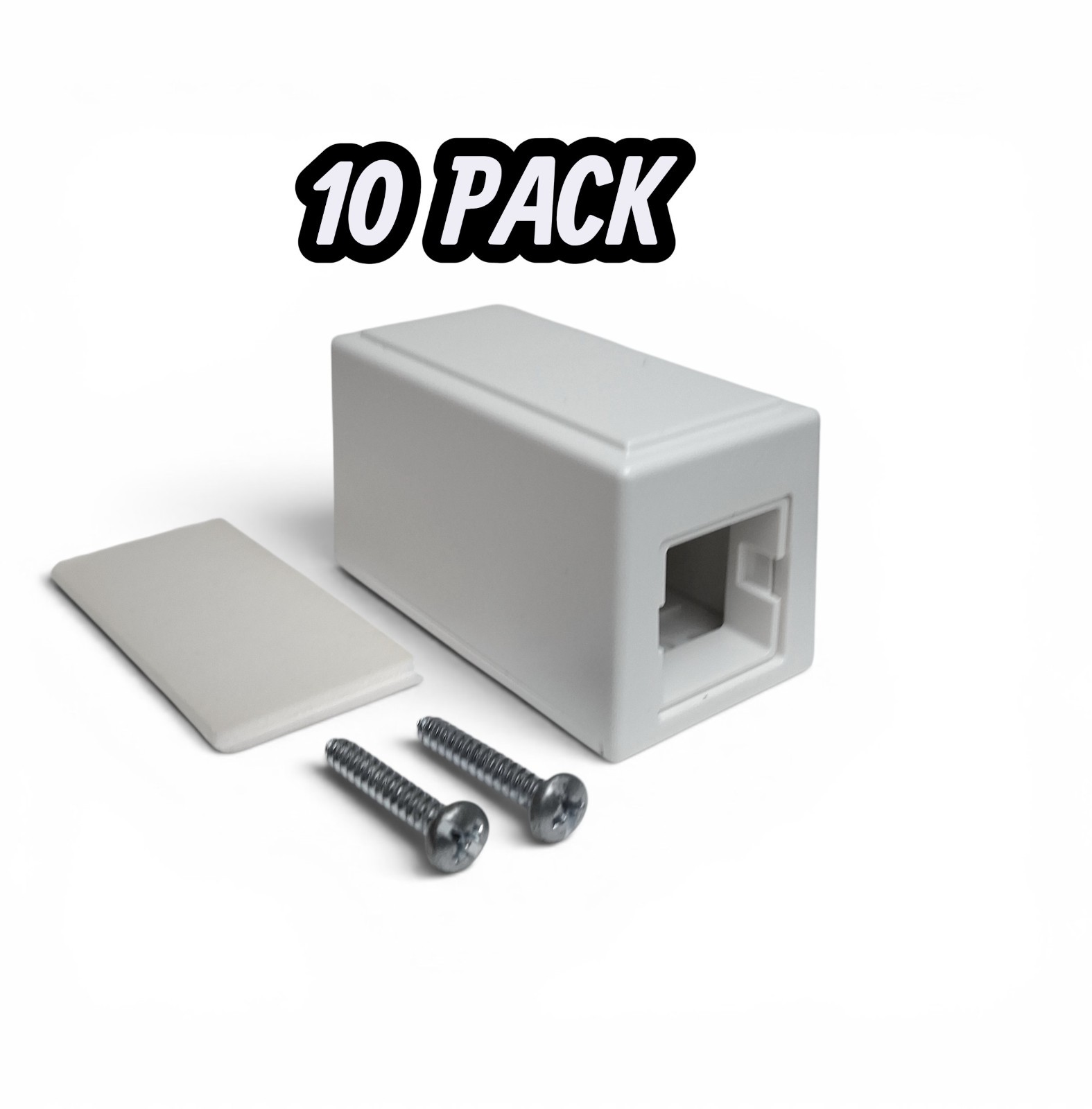 10 Pack Commscope M101-SMB-B-262 Single Port Surface Mount Box SMB White