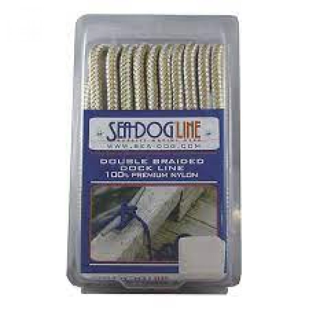 Sea-Dog 302112030G/W-1 Double Braided Nylon Dock Line - 1/2" x 30ft Gold/White