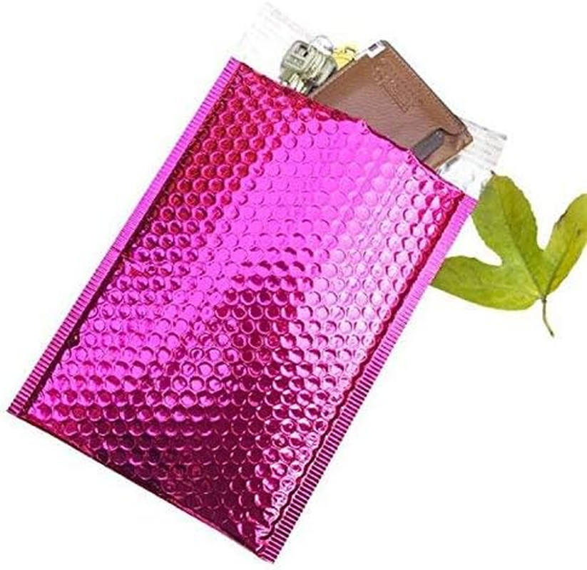500 #000 Glamour Metallic Gold Poly Bubble Mailers Envelopes Bags 4X8 Extra Wid