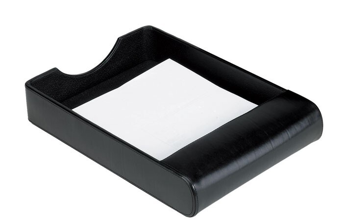 Black or Burgundy Business Executive Office  Desk LEATHER DESKTOP PAPER TRAY
