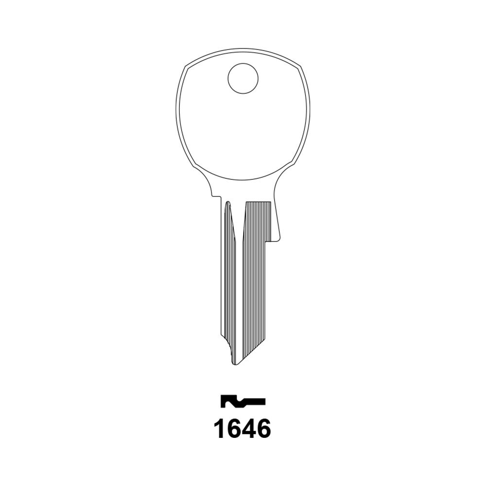 1646 Key Blank – Nickel