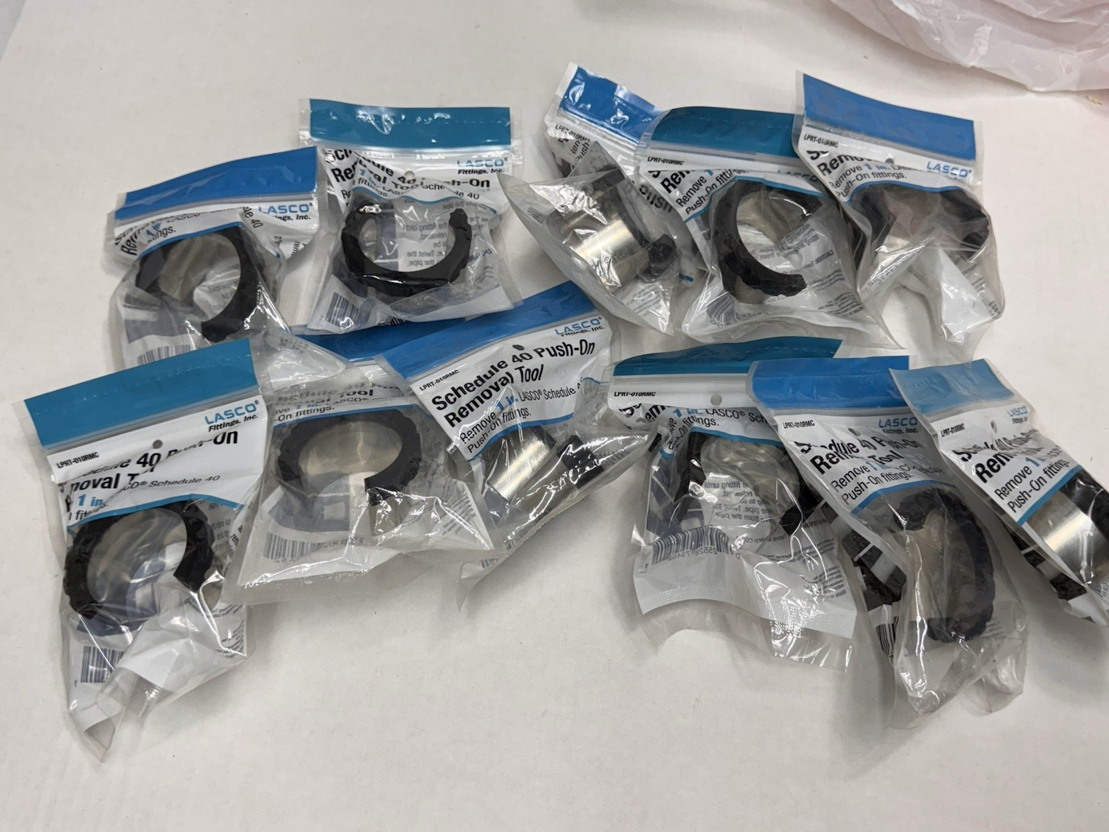 Lot Of 11 LASCO - Schedule 40 Push on fittings Removal - LPRT-010RMC - 1-Inch