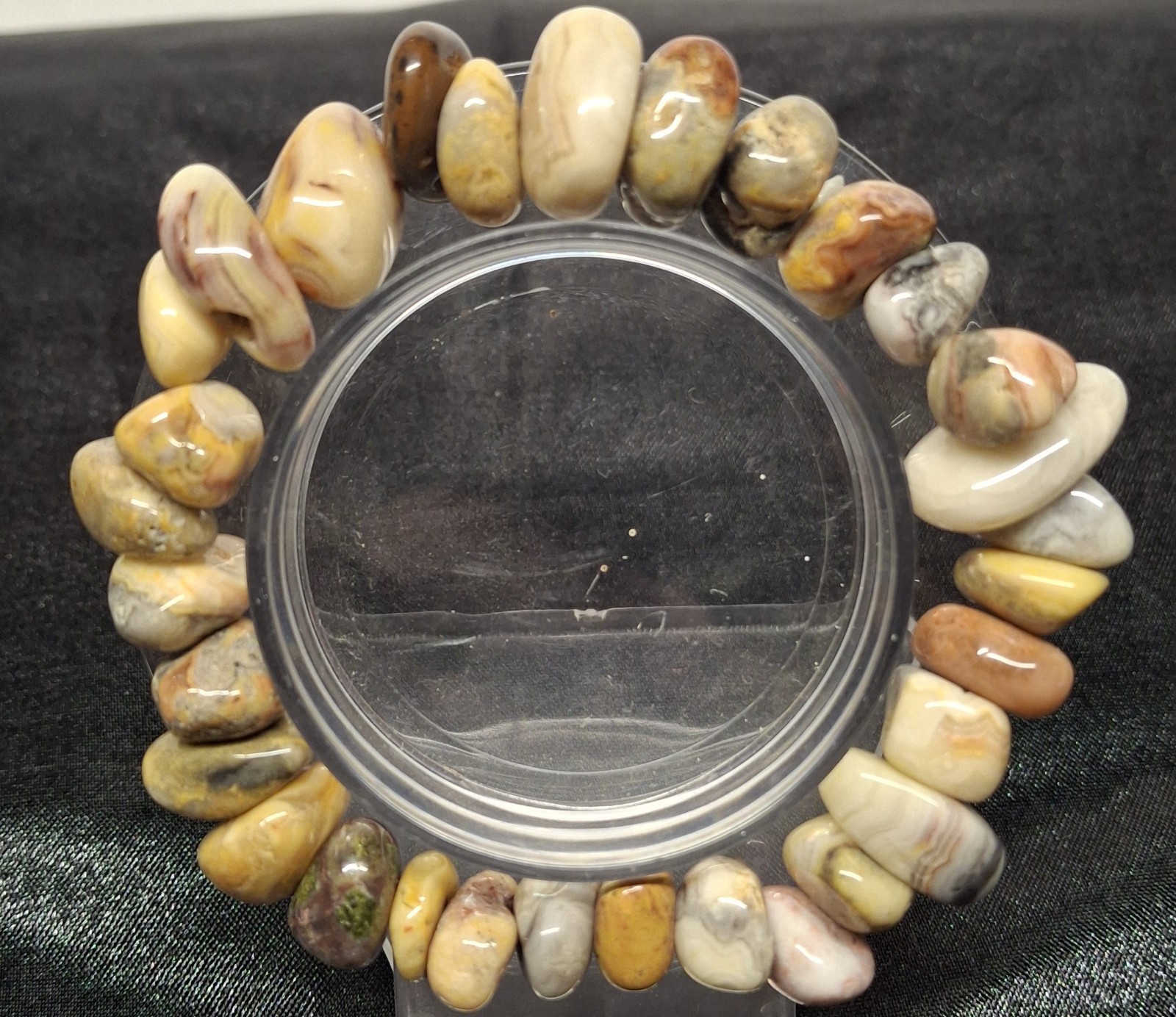 Crazy Lace Agate Nugget Bracelet Size 6 1/4 (BRC 17)