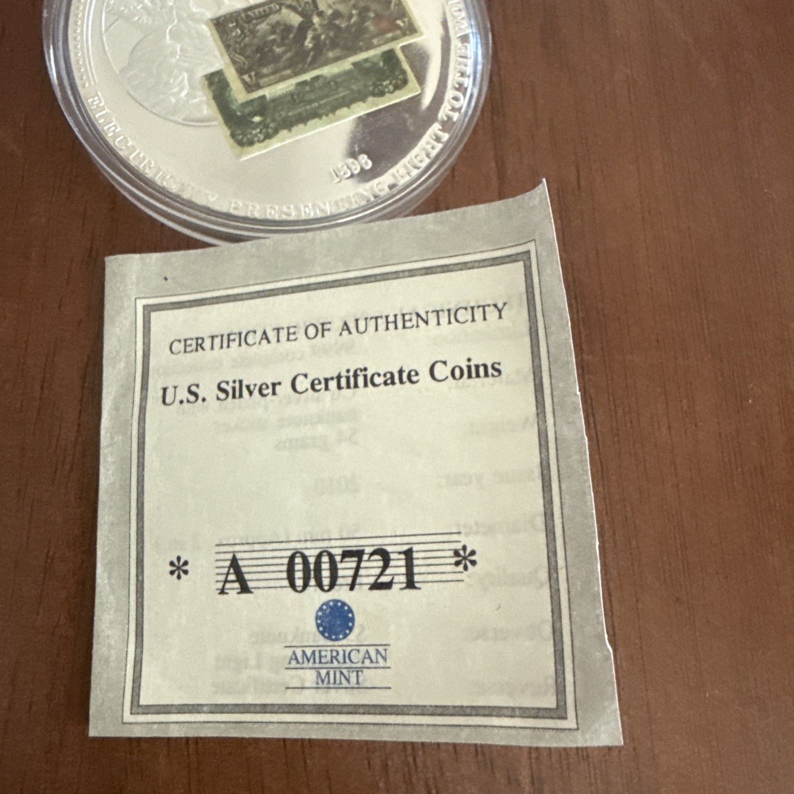American Mint 1896 Electricity Presenting Light 5 Dollar Commem Proof CB8-12