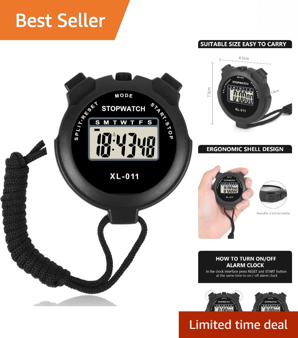 Lightweight Digital Stopwatch with Lanyard - Perfect for Training & Competitions