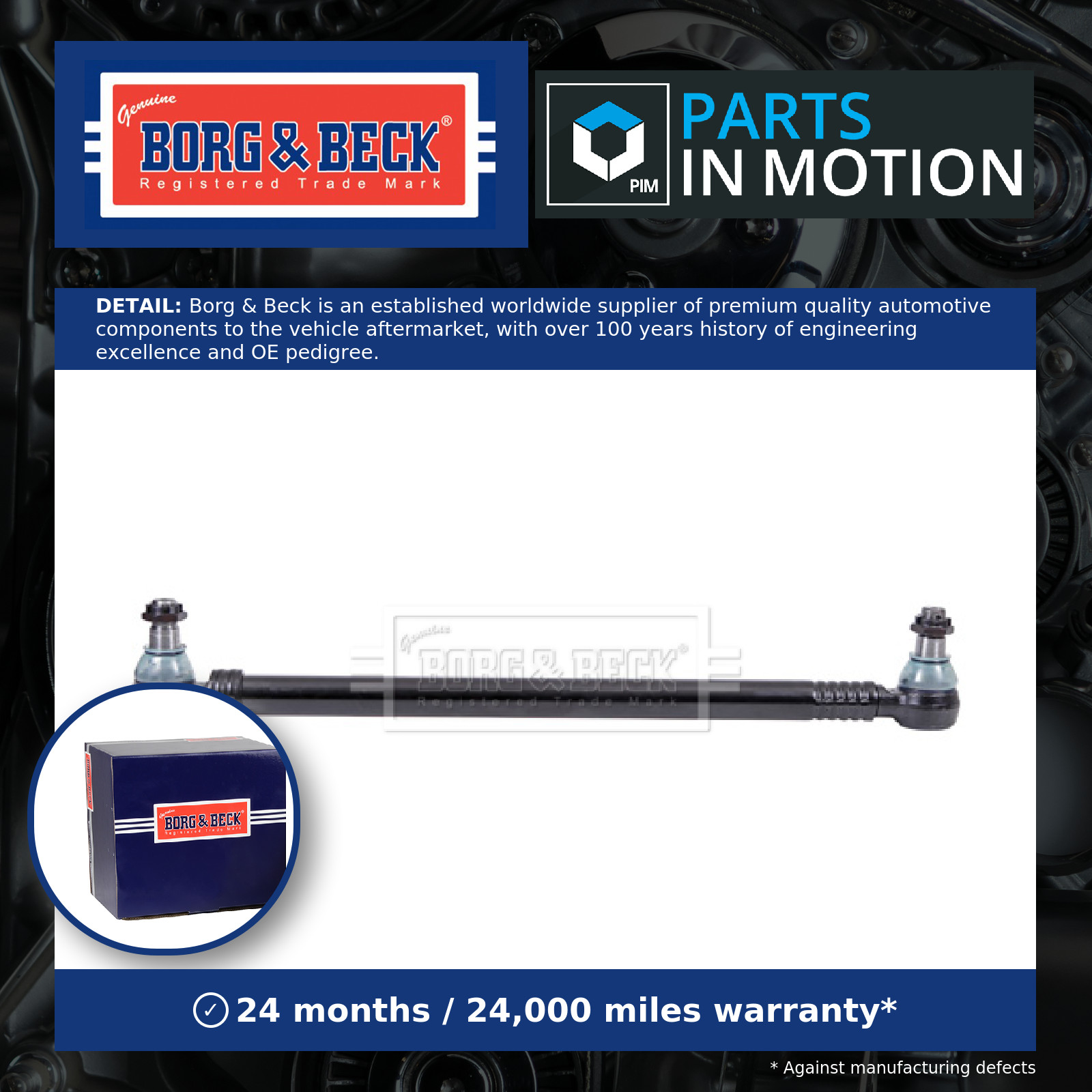 CV Centre Rod Assembly BTR32155 Borg & Beck 5010060764 5010557243 Quality New