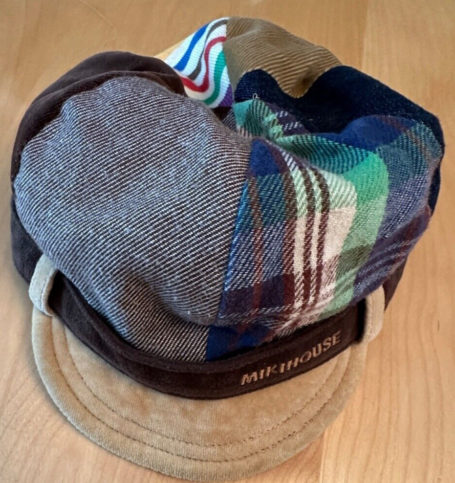 MIKIHOUSE 6 PANEL CORDUROY PATTERNED CABBIE NEWSBOY HAT BOYS SZ EU 50