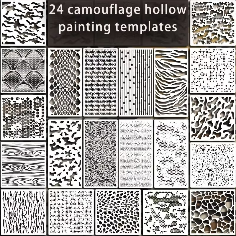 Warhammer Camouflage Stencils for Airbrush x24