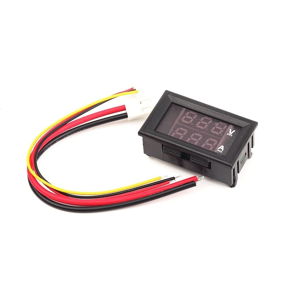 2pcs DC 100V 10A Voltmeter Ammeter LED Dual Volt Amp Meter Voltage Current Gauge