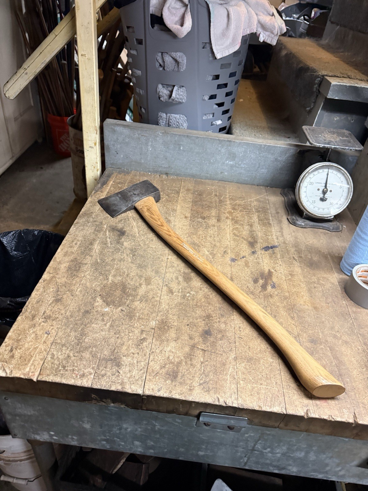 VTG 4-1/2 Lb Wedge Axe Tool Snow & Nealley Bangor Maine Our Best Wood Handle USA