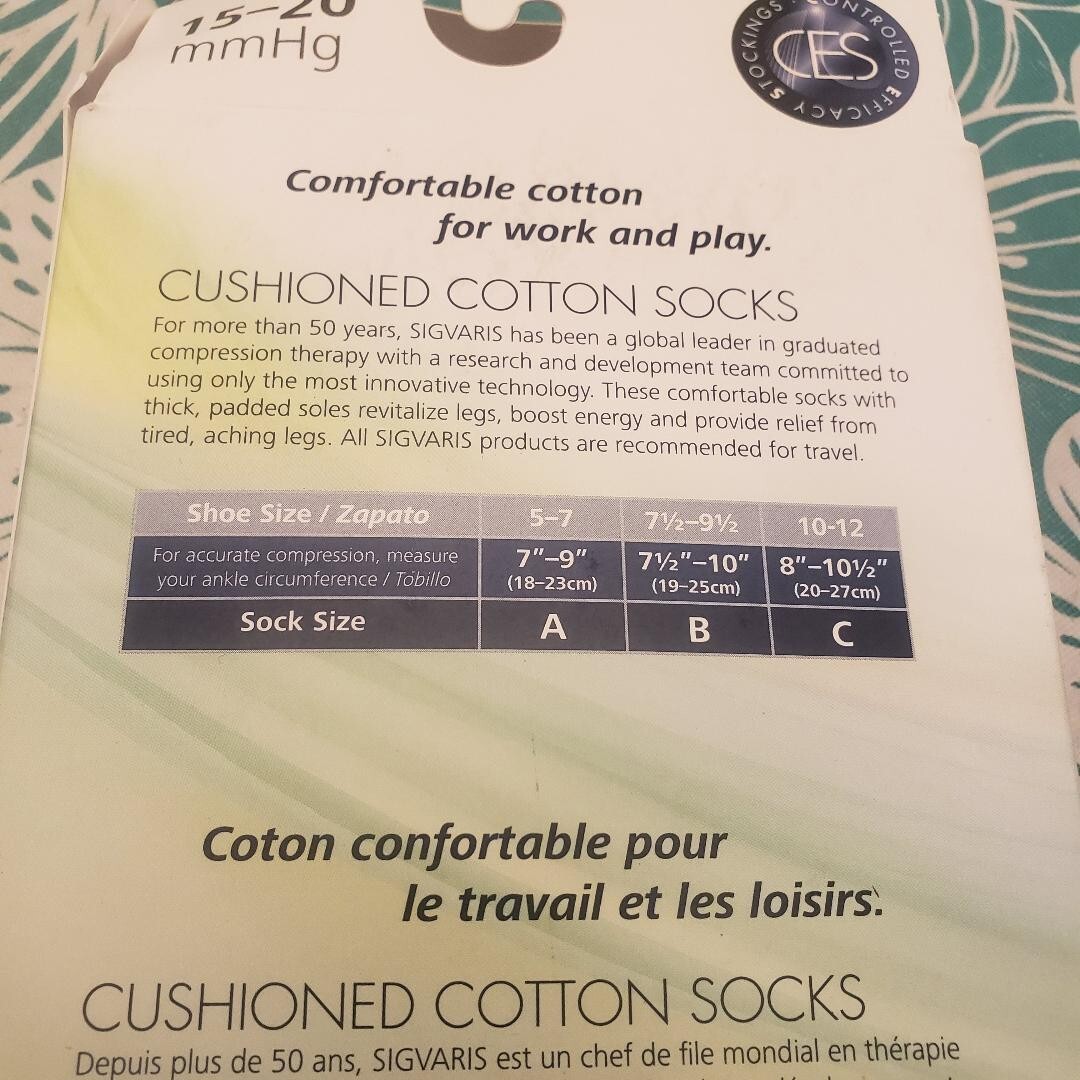 Sigvaris 142C Women Cushioned Cotton Compression Socks Size & Color
