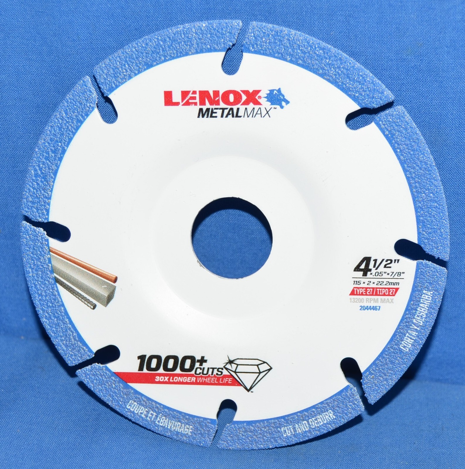 Lenox MetalMax 4 1/2” 1000+ cuts diamond edge saw blade Type 27