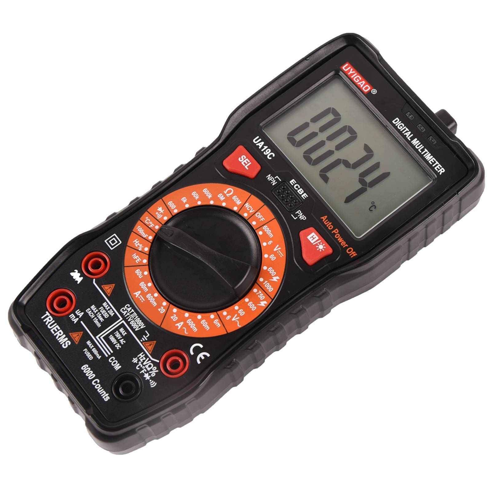 Digital Multimeter AC/DC Current Voltage Autorange TRMS Amp Ohm Meter 6000Counts