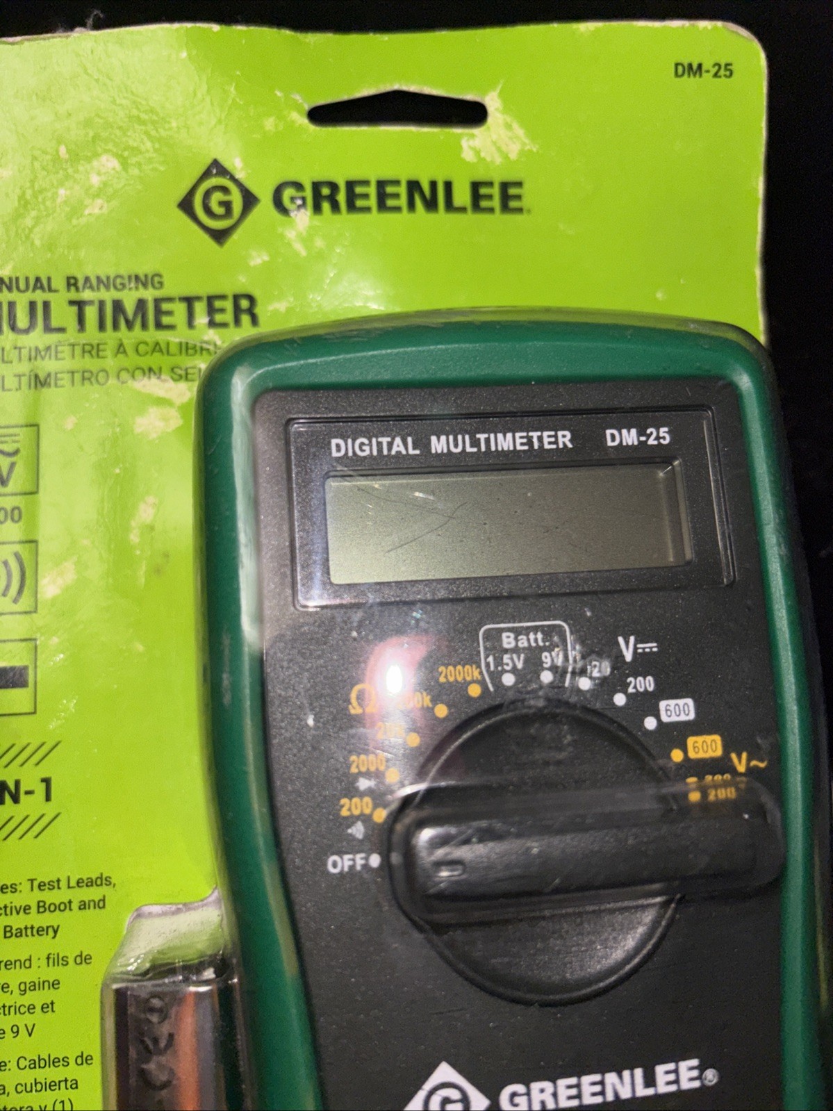 DM-25 CATIII 600V Manual Ranging Digital Multimeter
