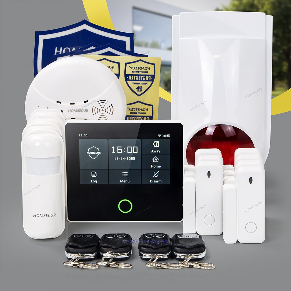 HOMSECUR Wireless WIFI 4G 2G LCD Home 4.3" Alarm System Touch Screen