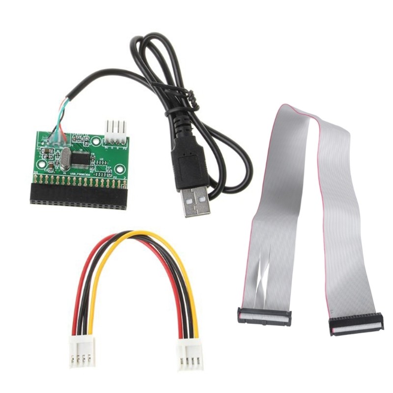 USB Floppy Drive Adapter With 34Pin Connectors and Cable For Data Access
