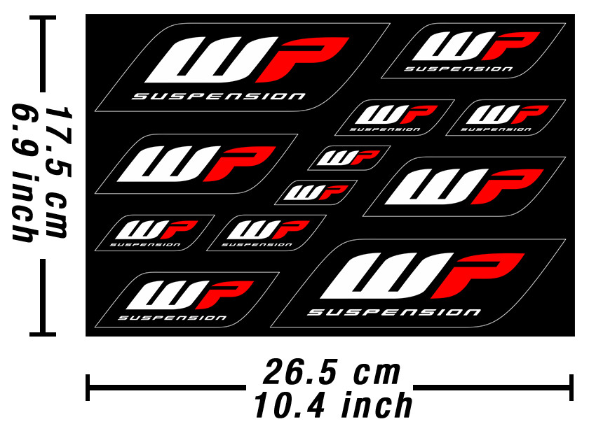 WP Forks Decals Stickers Heavy Duty Graphics Kit Autocollant Aufkleber