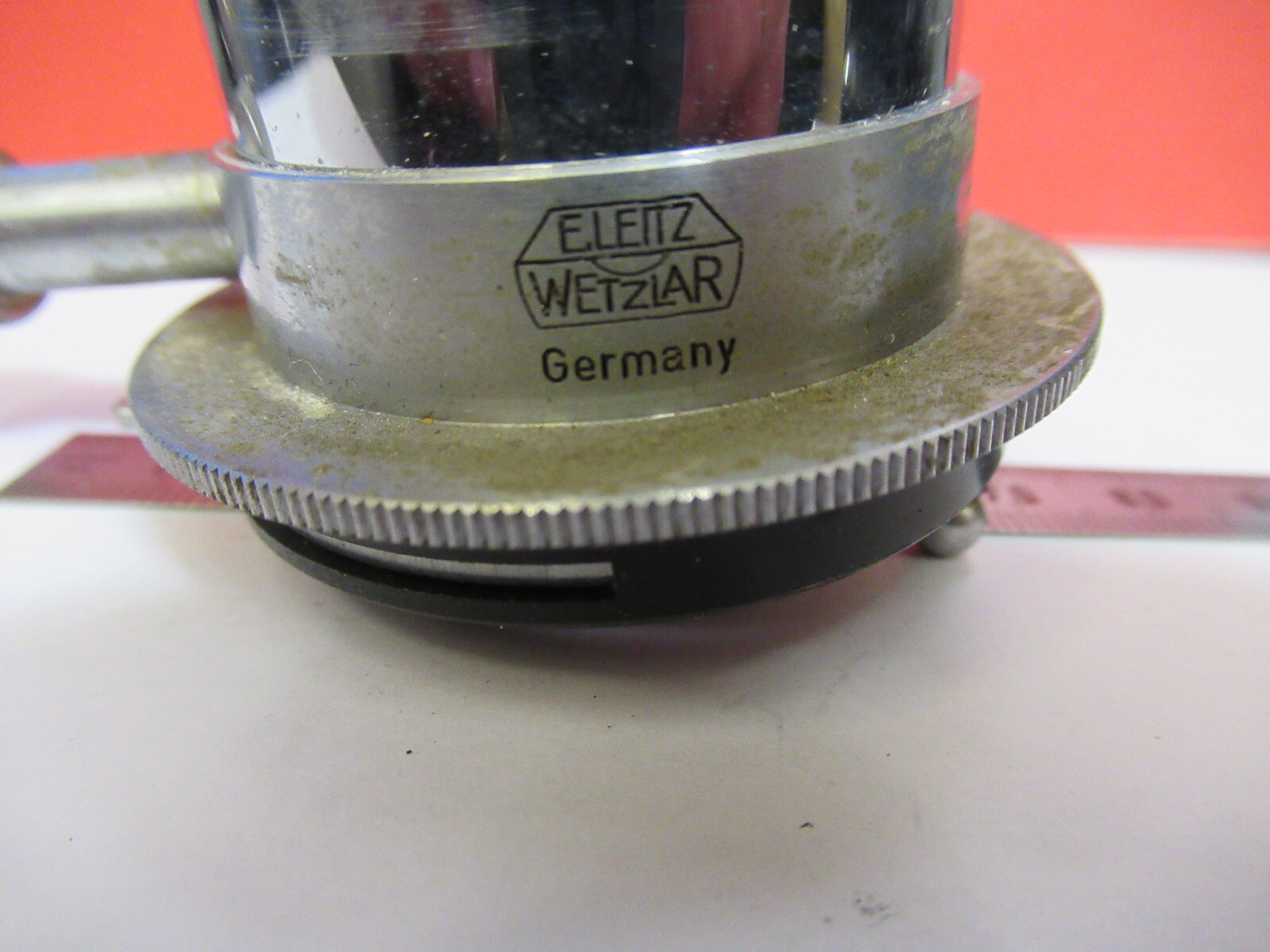LEITZ WETZLAR CONDENSER + IRIS ANTIQUE MICROSCOPE PART AS PICTURED 6V-FT-71