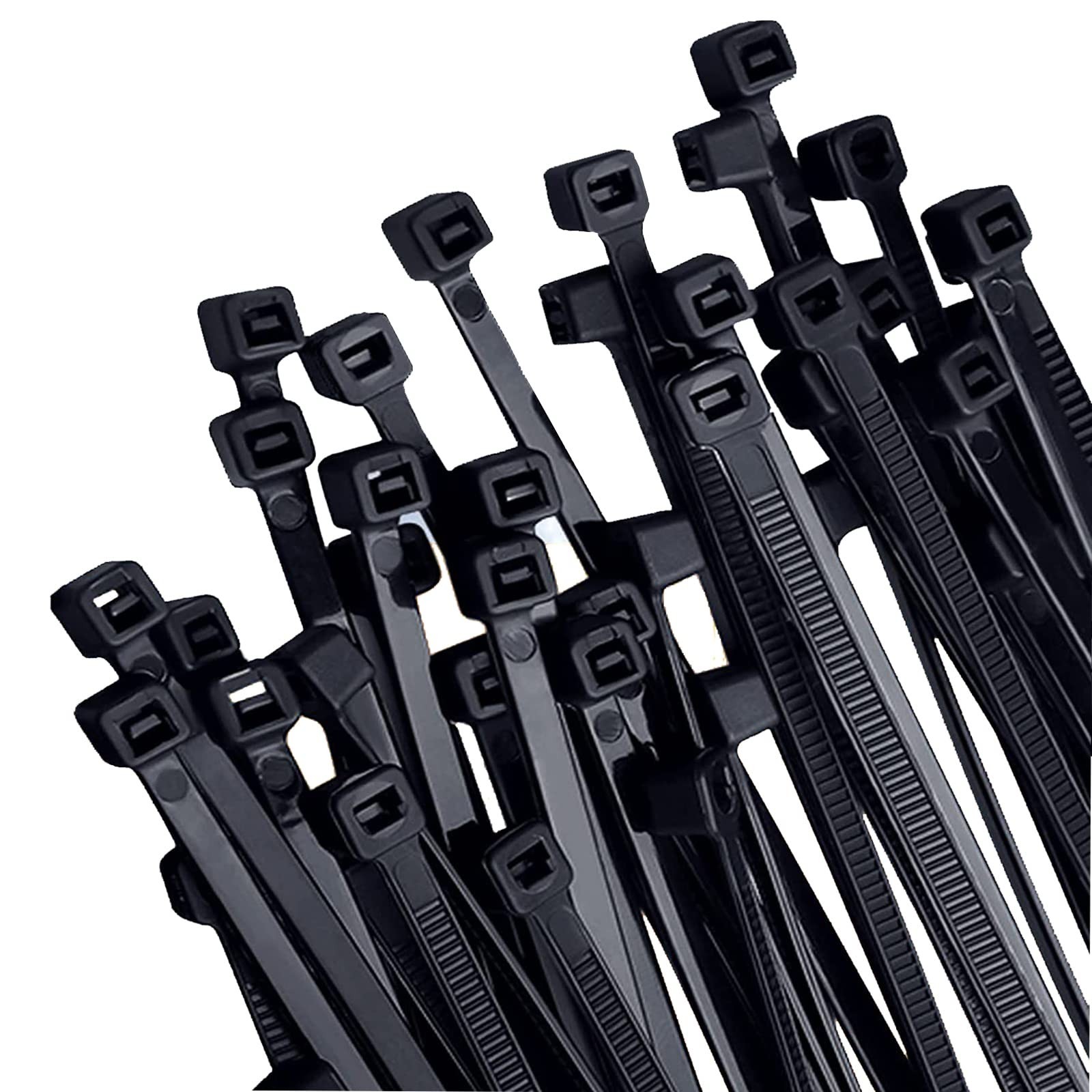 Zip Ties 15 inch (100 Pack), 80lbs Tensile Strength, Black Cable Ties, Zip Ti...