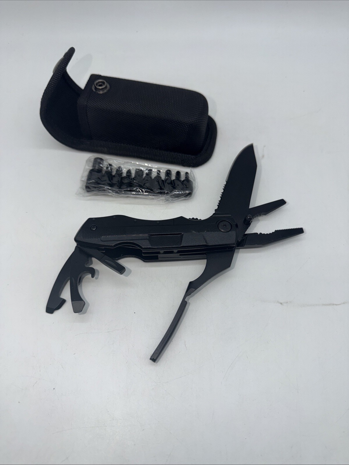 Multitool Knife 13 in 1 Pocket Pliers with Large Blade