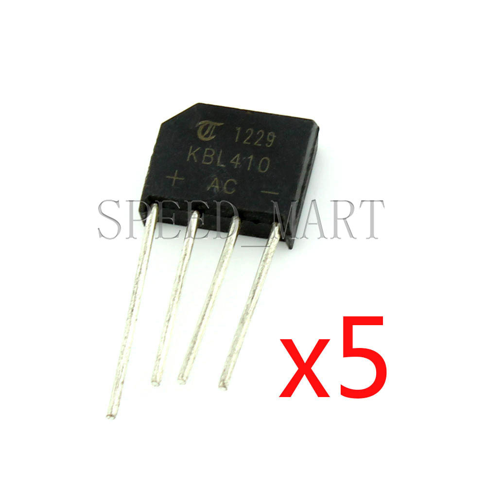 5 pcs KBL410 Bridge Rectifier Gleichrichter 1000V AC change DC 4A KBL-410