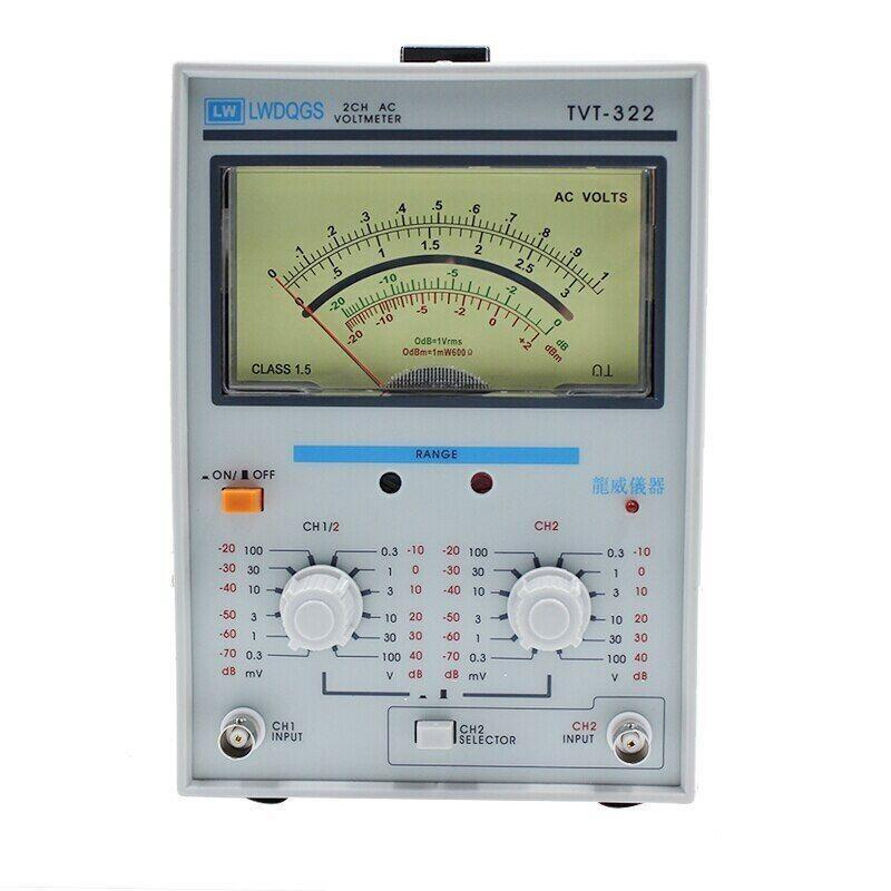 TVT-322 Dual Channel Milivoltmeter High Quality Double Needle Millivoltmeter New