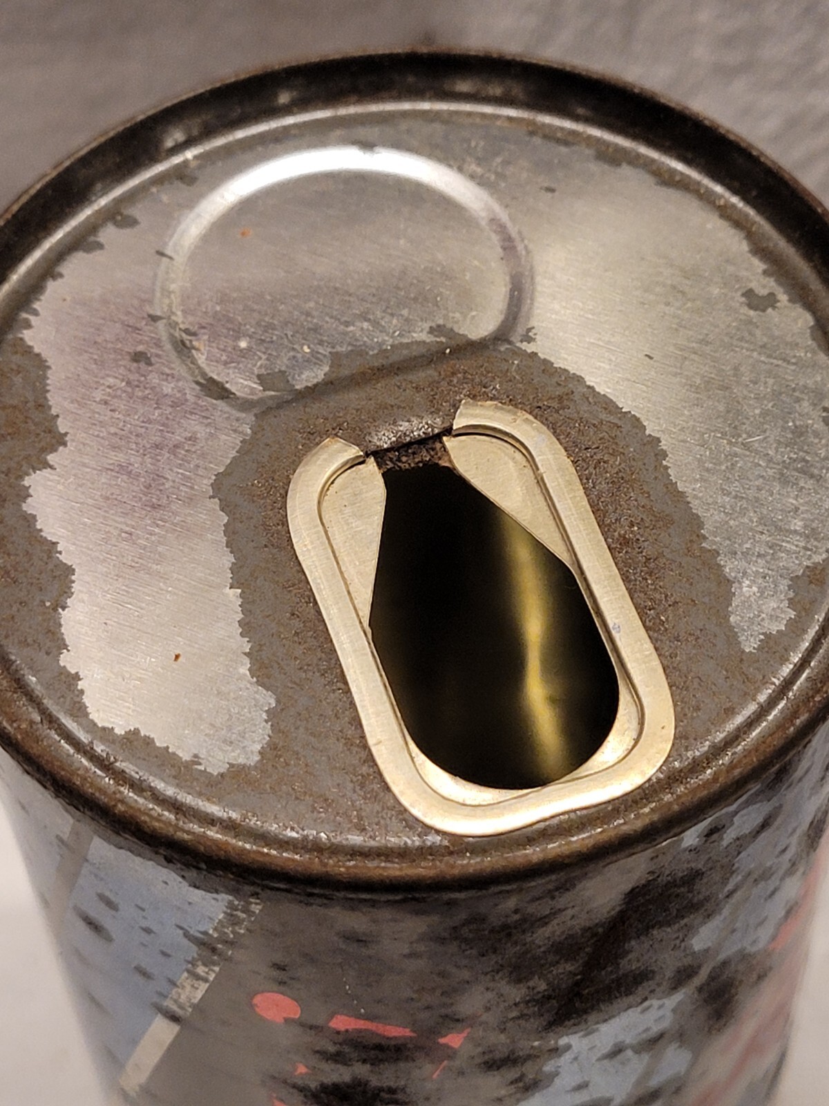 OLD PEPSI COLA CAN BLUE & WHITE STRIPED ODD RECTANGULAR PULL TAB STYLE EMPTY