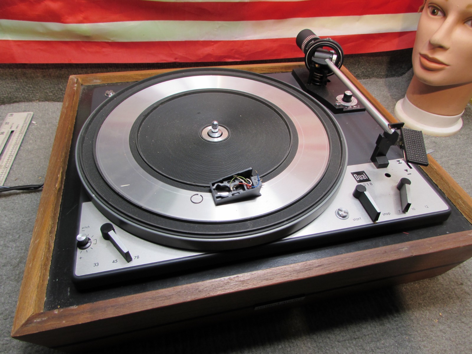 ESTATE* VINTAGE DUAL 1218 TURNTABLE ~ PARTS/FIX -READ DESCRIPTION