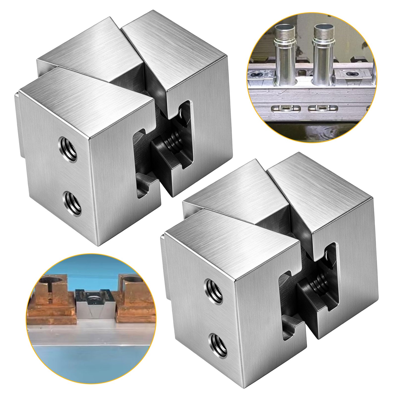 2PCS M6 OK Clamp Fixture CNC Side Clamping Device Bidirectional Workholding Tool
