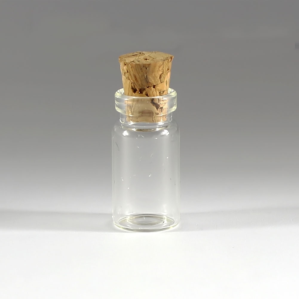 2-10 Pieces 0.5-10ml Clear Empty Glass Bottles With Corks Sample Small Vials Jar