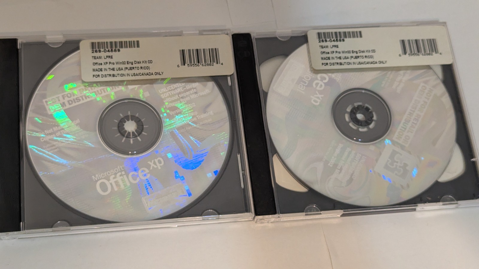 Microsoft Office XP Professional Edition 2003 X08-16572 WIN32 & Office Pro VG+