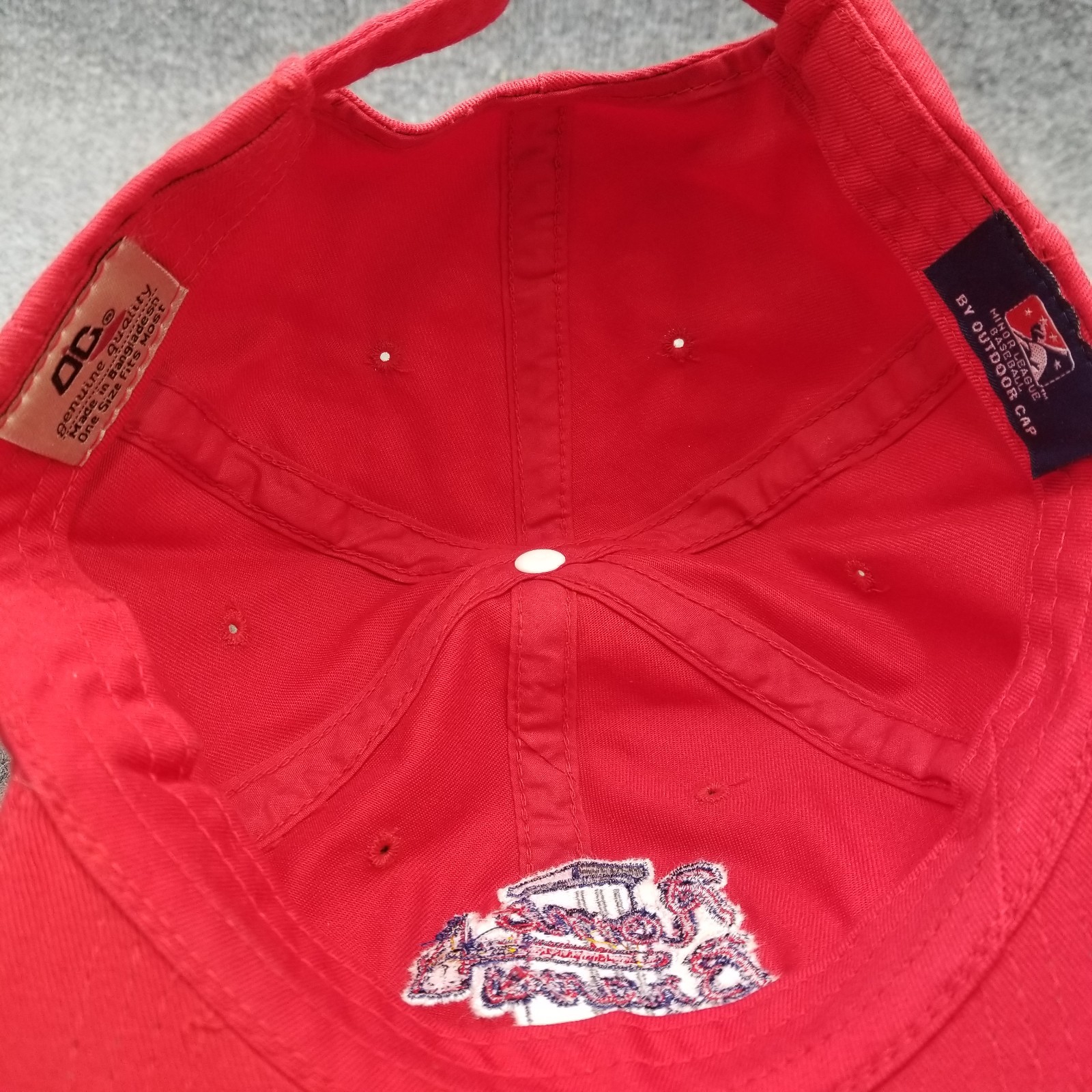 Rome Braves Hat Cap Red Strap Back Mens Minor League Baseball Tomahawk Script