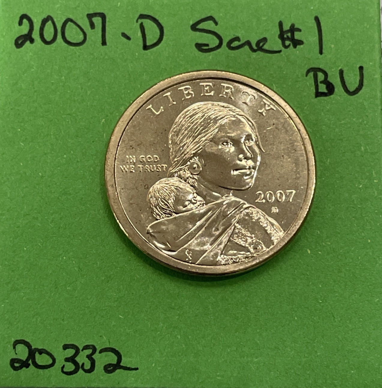 2007 D Native American Sacagawea Dollar BU See Pictures