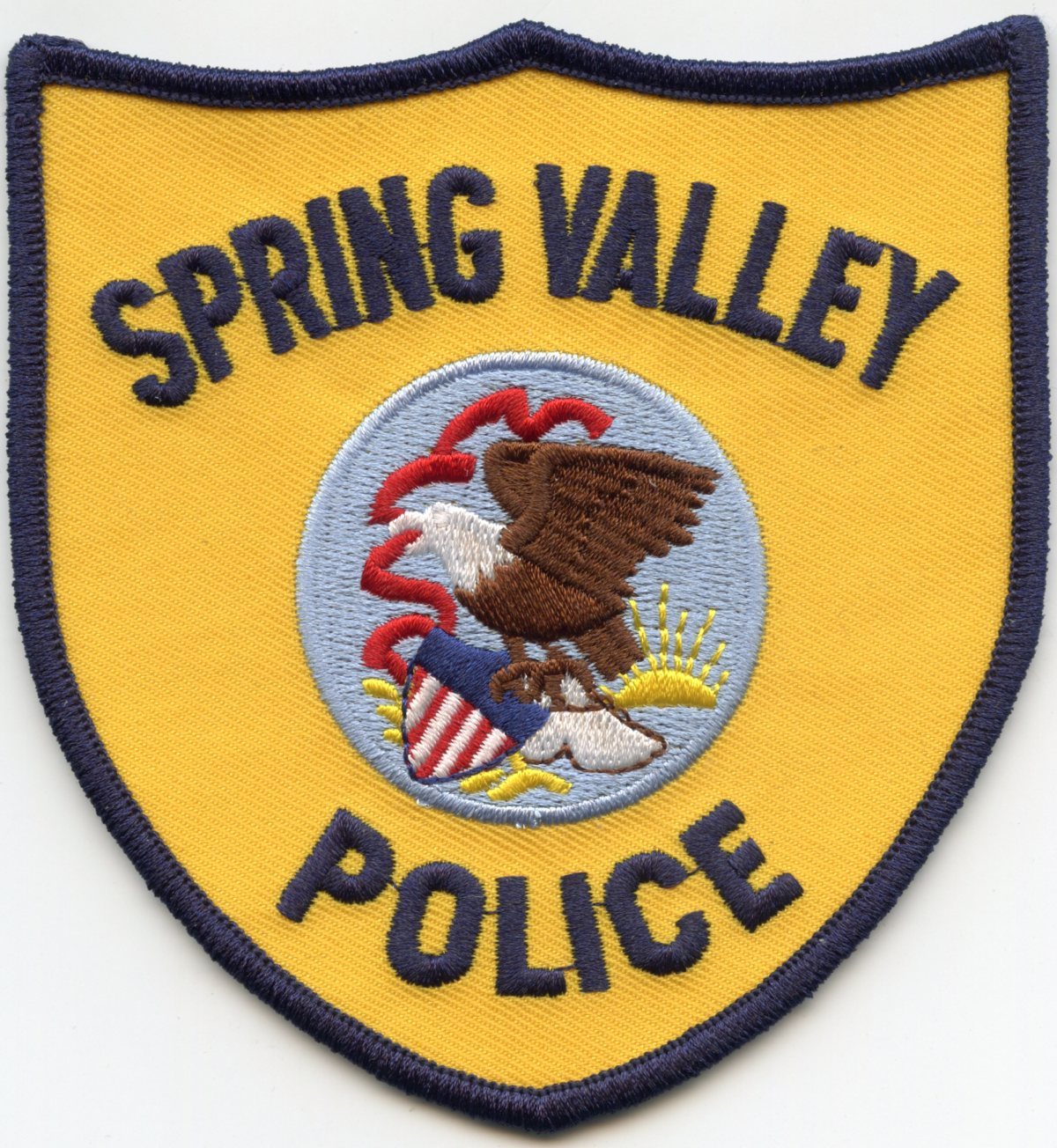 SPRING VALLEY ILLINOIS IL state seal POLICE PATCH