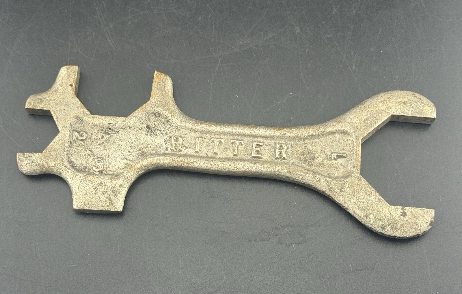 Vintage RITTER BRASS WRENCH MULTI-TOOL 6-3/4" Gas Valve Wrench