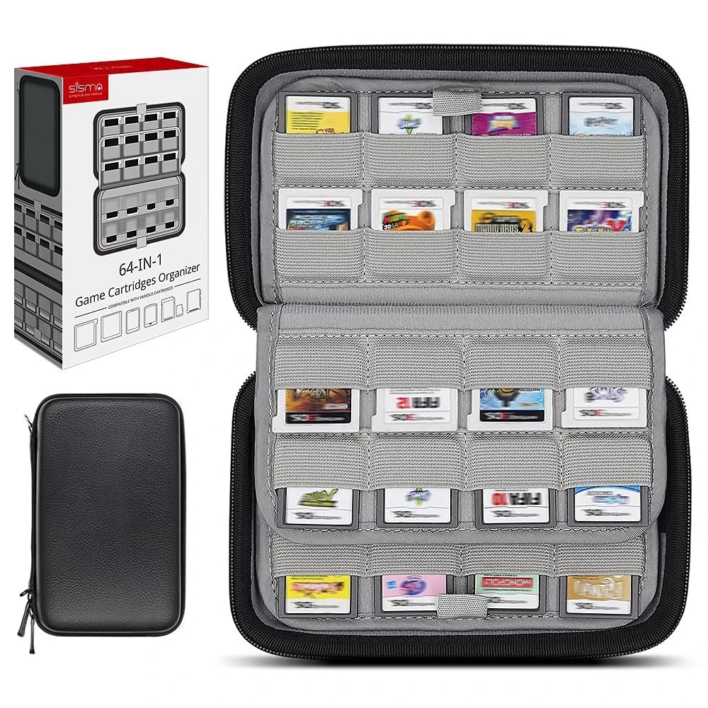 64 DS 3DS Switch Game Case Compatible with Nintendo Game Cartridges, Cards Holde